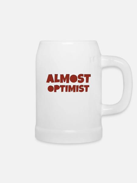 almost optimist - Bierkrug - Weiß