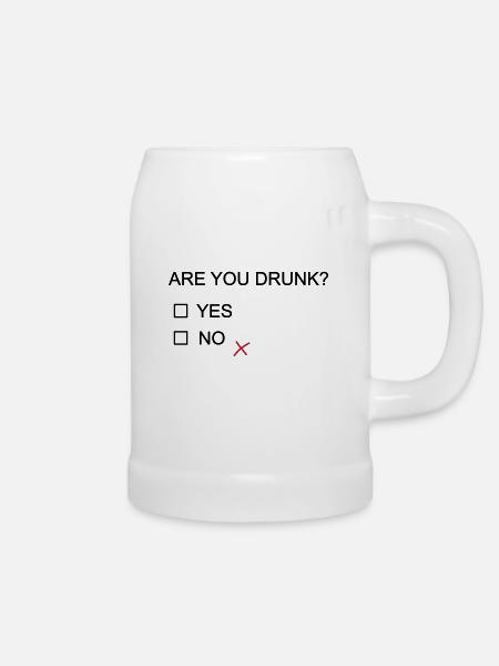 are you drunk? - Bierkrug - Weiß