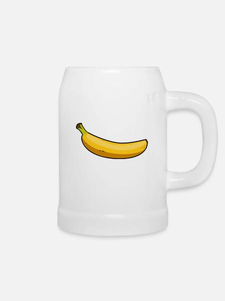 Banane - Bierkrug - Weiß