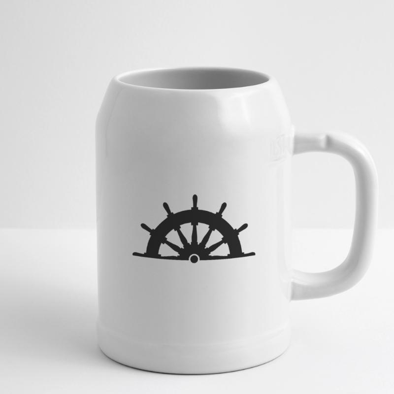 Directeur capitaine de navire de commande de roue Chope en céramique