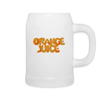 Orangensaft - Bierkrug - Weiß - Rechts
