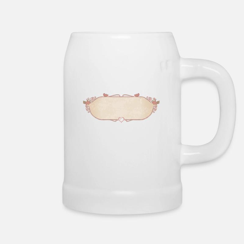Vintage Shield - Beer Mug - white