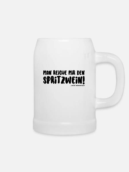 Spritzwein... echt wienerisch - Bierkrug - Weiß