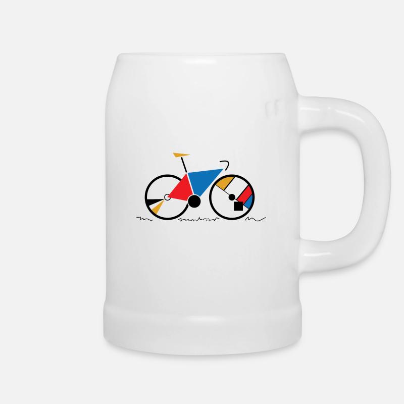 Vélo Mondrian - Chope en céramique - blanc