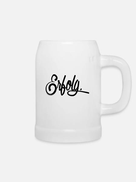Erfolg - Bierkrug - Weiß