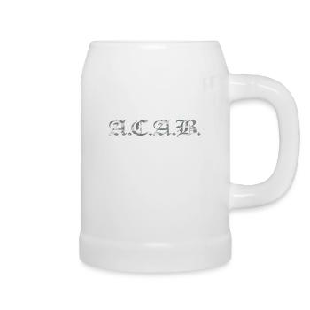 ACAB digital camouflage - Bierkrug - Weiß - Rechts