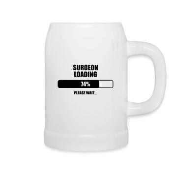 Doctor Arzt Surgeon Chirurg Surgery Chirurgie - Beer Mug - white - Right