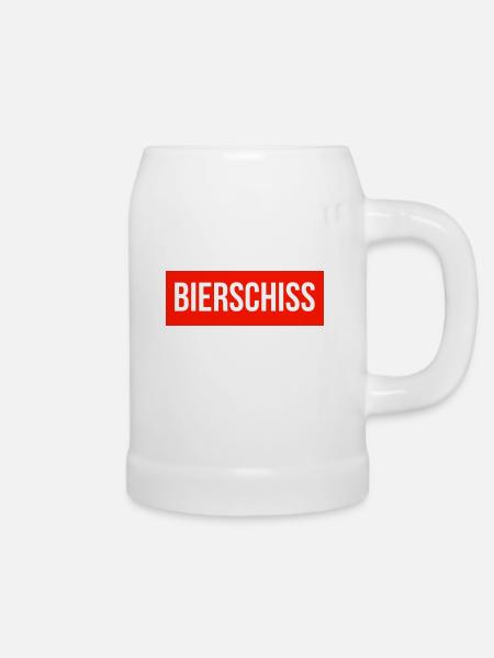 lustiges Design, Bierschiss - Bierkrug - Weiß