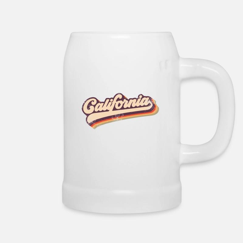 Kalifornien Retro 80s - Bierkrug - Weiß