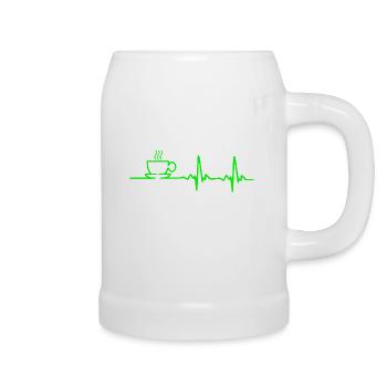 Amoureux du café - Heartbeat - Chope en céramique - blanc - Droite
