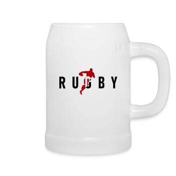 RUGBY Rugby Player - Beer Mug - white - Right