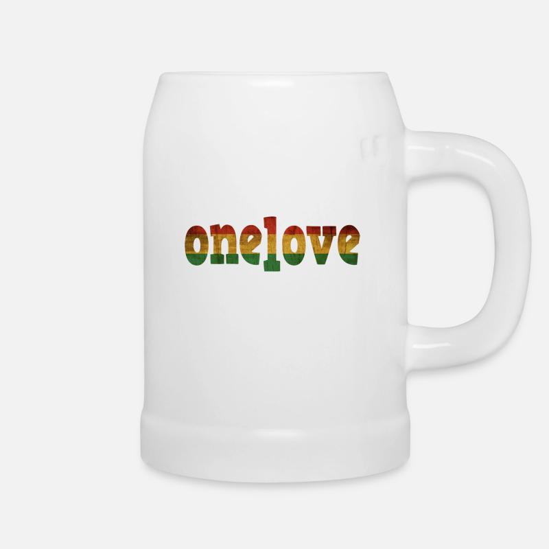 One Love - Bierkrug - Weiß