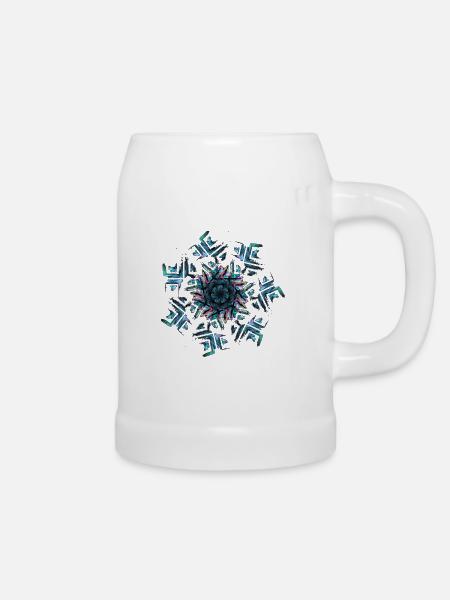 Fractals - Bierkrug - Weiß
