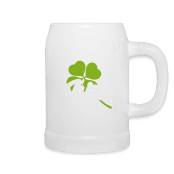 Irish Lucky Clover Saying Ireland - Beer Mug - white - Right