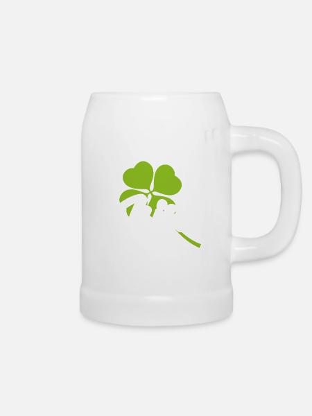 Irish Glücksklee Spruch Irland - Bierkrug - Weiß