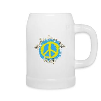 Paix Liebe Frieden faire l’amour pas la guerre Ukraine - Chope en céramique - blanc - Droite