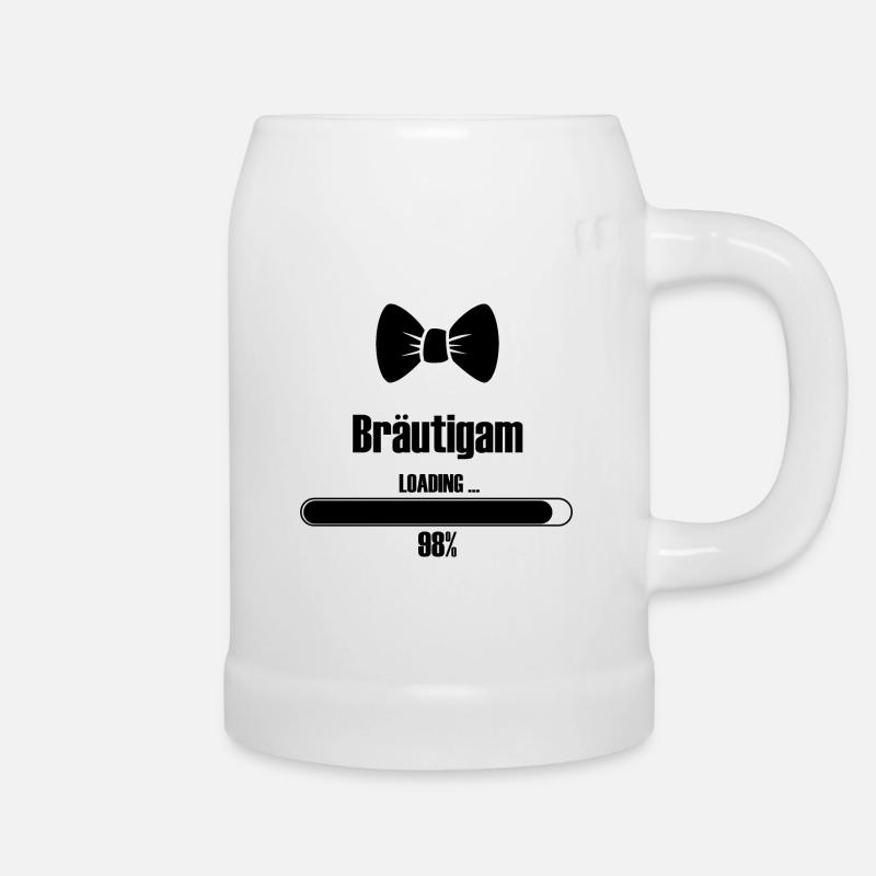 Bräutigam Polterabend - Bierkrug - Weiß