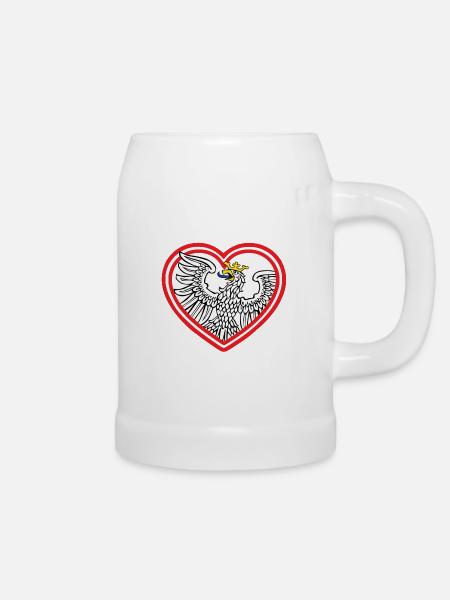 Herz ffm - Bierkrug - Weiß