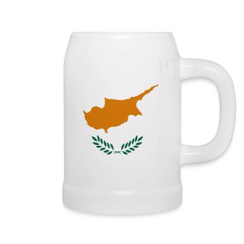 Cyprus Style Design T-Shirt - Beer Mug - white - Right