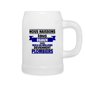 Les meilleurs plombiers - Chope en céramique - blanc - Droite