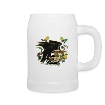 Always the Crow Design One - Beer Mug - white - Right