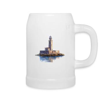 Phare d’Island Rock - Chope en céramique - blanc - Droite