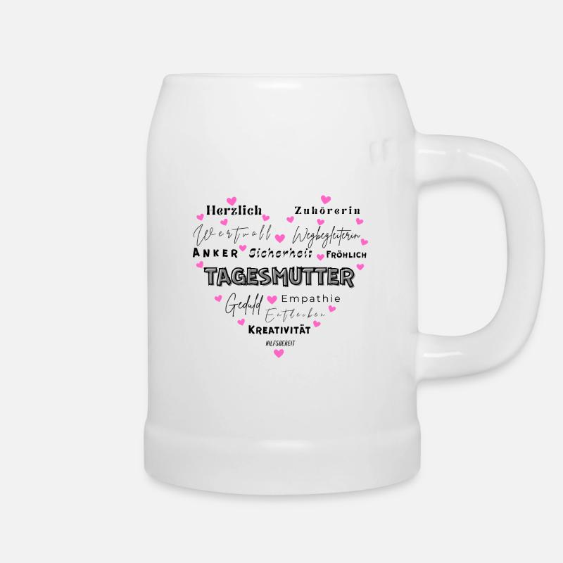 Gift childminder - Beer Mug - white