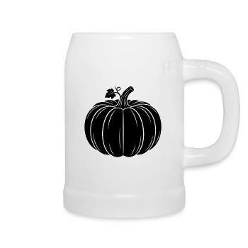 Pumpkin Harvest Silhouette - Bierkrug - Weiß - Rechts