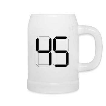 NUMMER 45 Fünfundvierzig Geschenk Digital - Bierkrug - Weiß - Rechts
