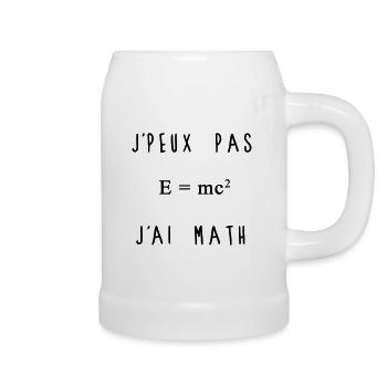J'peux Pas J'ai Math Humour - Chope en céramique - blanc - Droite