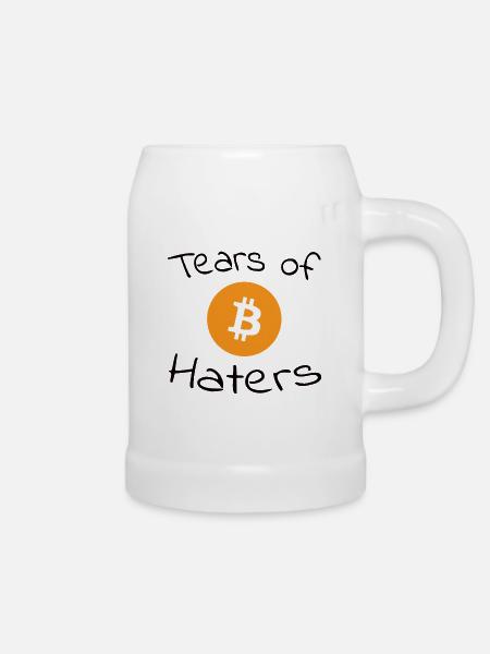 Tears of Bitcoin Haters - Bierkrug - Weiß