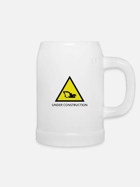 im Bau - Bierkrug - Weiß