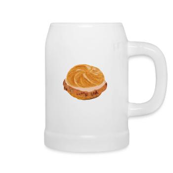 Leberkässemmel zum mitnehmen und verschenken - Bierkrug - Weiß - Rechts