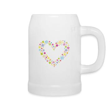 Flower Heart - Beer Mug - white - Right