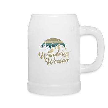 Wander Woman Hiking Wandern Frauen - Bierkrug - Weiß - Rechts