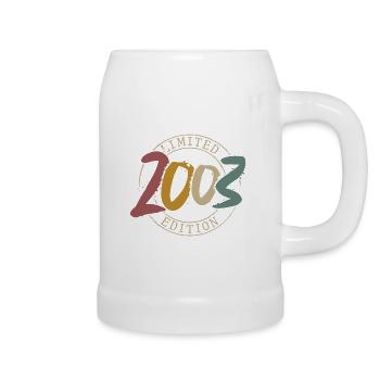 Né en 2003 18 ans Majeure - Chope en céramique - blanc - Droite