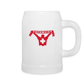 Swiss Switzerland Football Fan Article 2021 - Beer Mug - white - Right