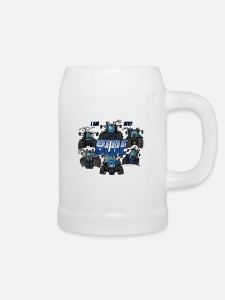 ich bin in blau - Bierkrug - Weiß