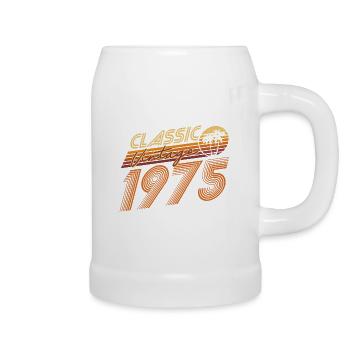 1975 geboren Vintage 1975 Retro Geschenk - Bierkrug - Weiß - Rechts
