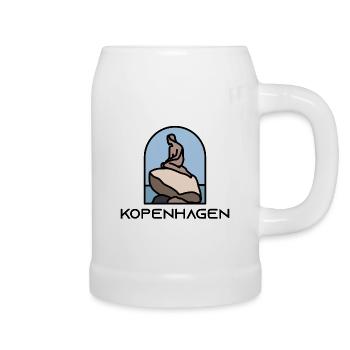 Copenhagen - Little Mermaid - Beer Mug - white - Right