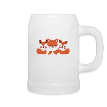 Fuchs - Bierkrug - Weiß - Rechts