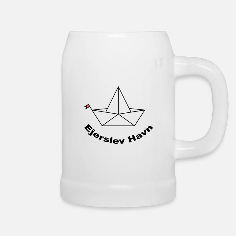 Ejerslev Havn Dänemark Design - Bierkrug - Weiß