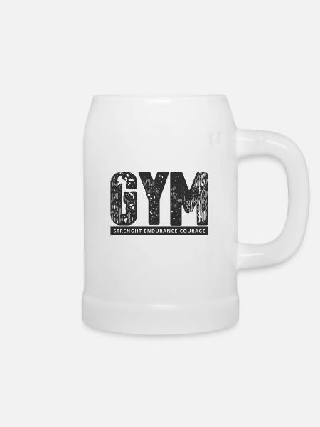 GYM - Bierkrug - Weiß
