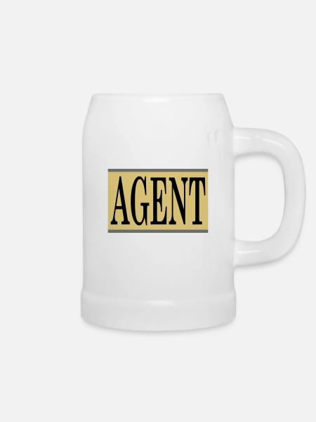Agent - Bierkrug - Weiß