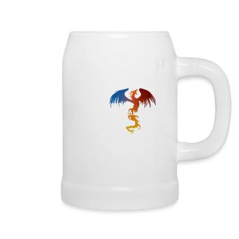 to rise from the ashes a phoenix first must burn - Beer Mug - white - Right