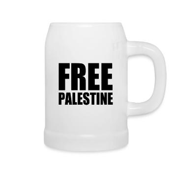 Free palestine - Bierkrug - Weiß - Rechts