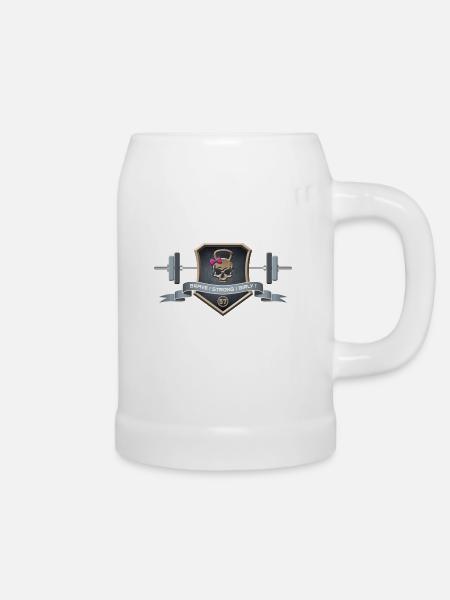 Logo Braves Strong Girly - Bierkrug - Weiß