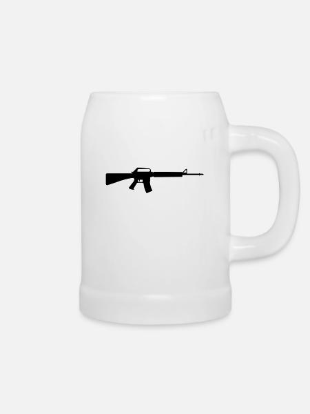 Maschine Gun - Bierkrug - Weiß