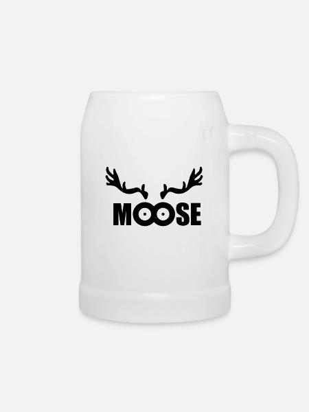Moose (black) - Bierkrug - Weiß