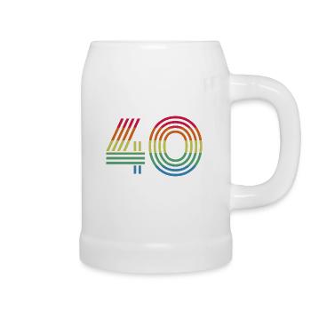 Number 40 - Beer Mug - white - Right